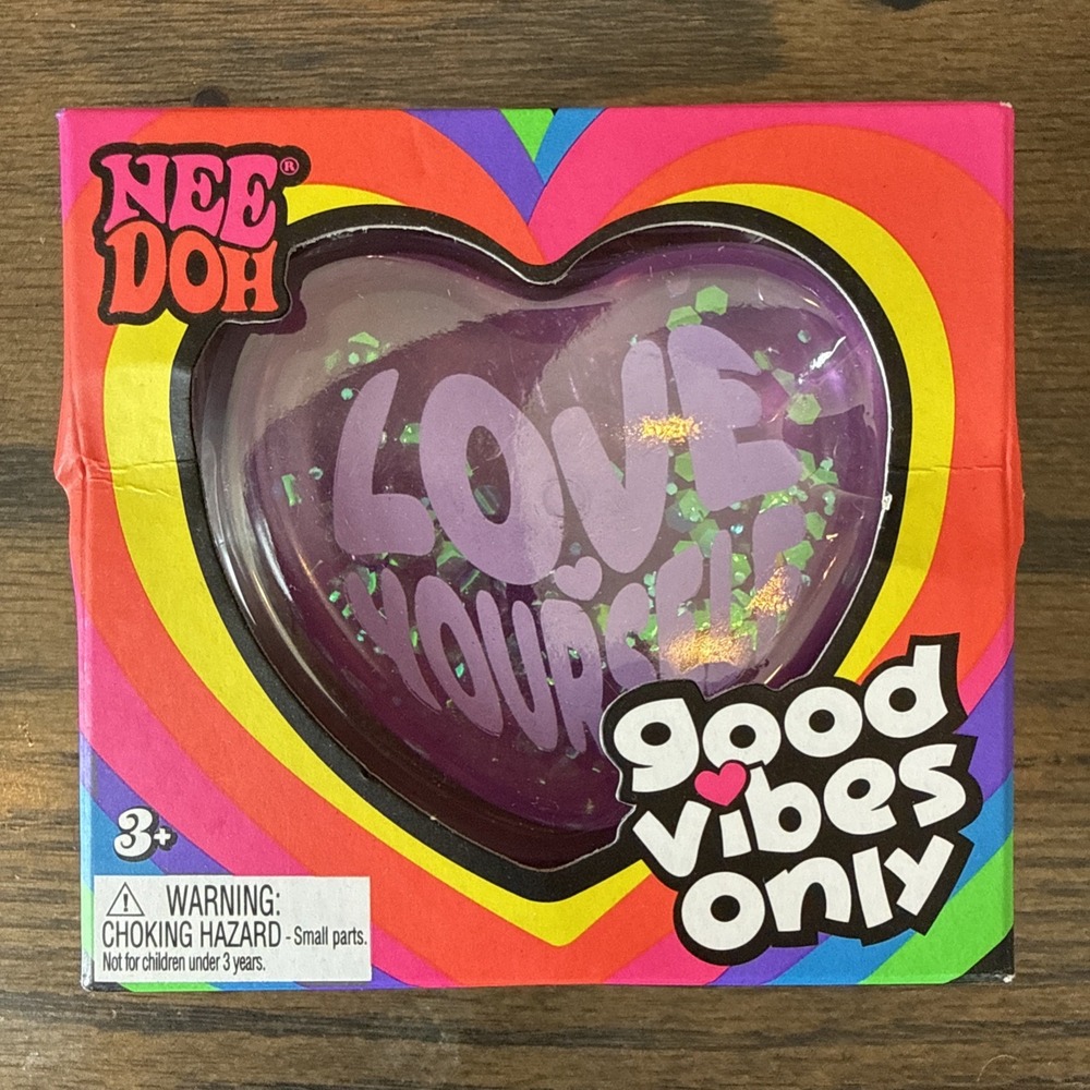 Nee Doh Good Vibes Only Purple Love Yourself Heart 2024 Brand New Unopened